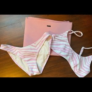 TRIANGL bikini.  Pink and white “zebra” print. In “like new” condition. So cute!